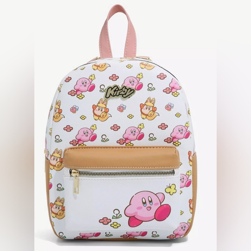 Kirby Waddle Dee Floral All Over Print 11" Mini Backpack